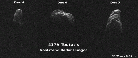 Il passaggio ravvicinato dell'asteroide Toutatis