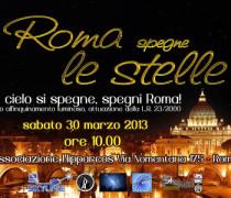 Roma contro l’inquinamento luminoso, il 30 Marzo a Roma